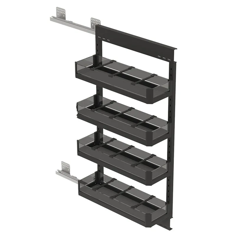 Toilet Half Wall Pull Basket Side-mounted Drawer-type Dry Wet Separation Side Cabinet Storage Rack Ultra-narrow Bathroom