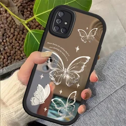 Fashion Butterfly Case For Samsung Galaxy A05 A05S A10S A20S A21S A30 A30S A70 A11 A31 A51 A71 A03 A03S A04 A04E Mirror Cover