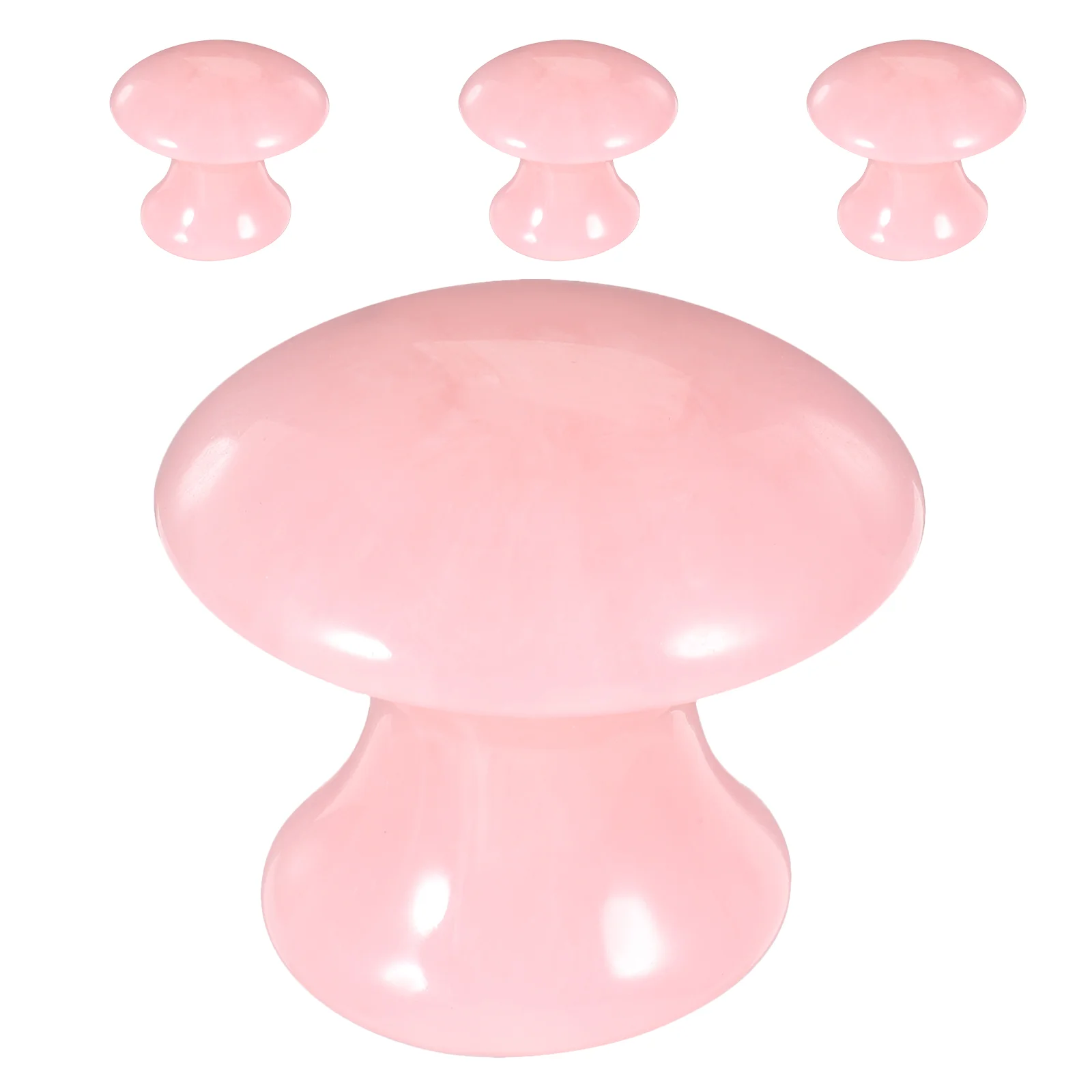 

4pcs Mushroom Shape Facial Massager Resin Gua Sha Tool For Face Sculpting Portable Skincare Routine Facial Massage Device