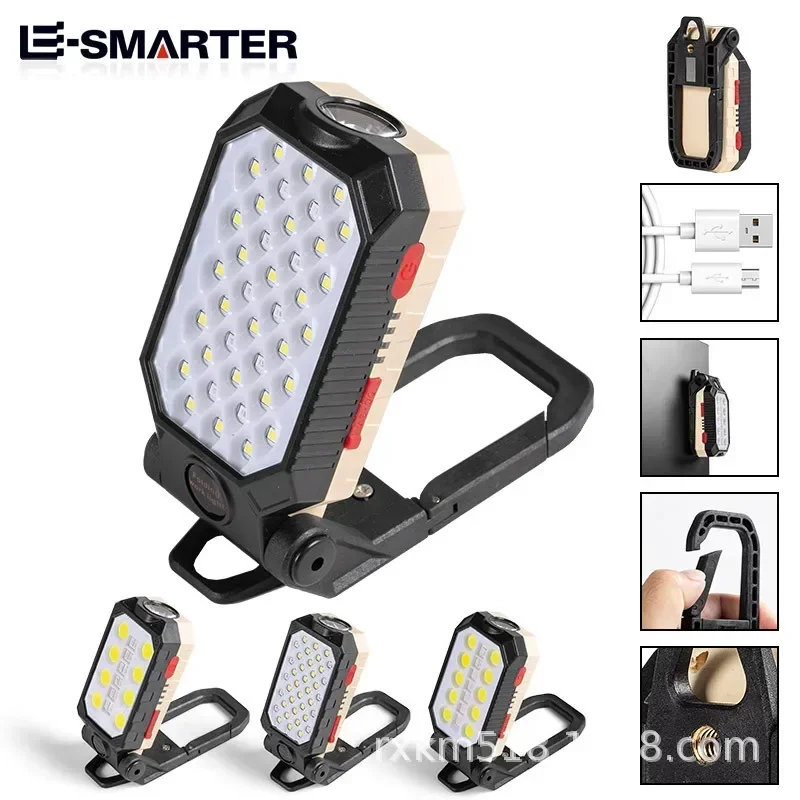 

COB Portable Work Light USB Rechargeable Emergency Repair Light Mobile Light Source Flashlight tactical flashlight