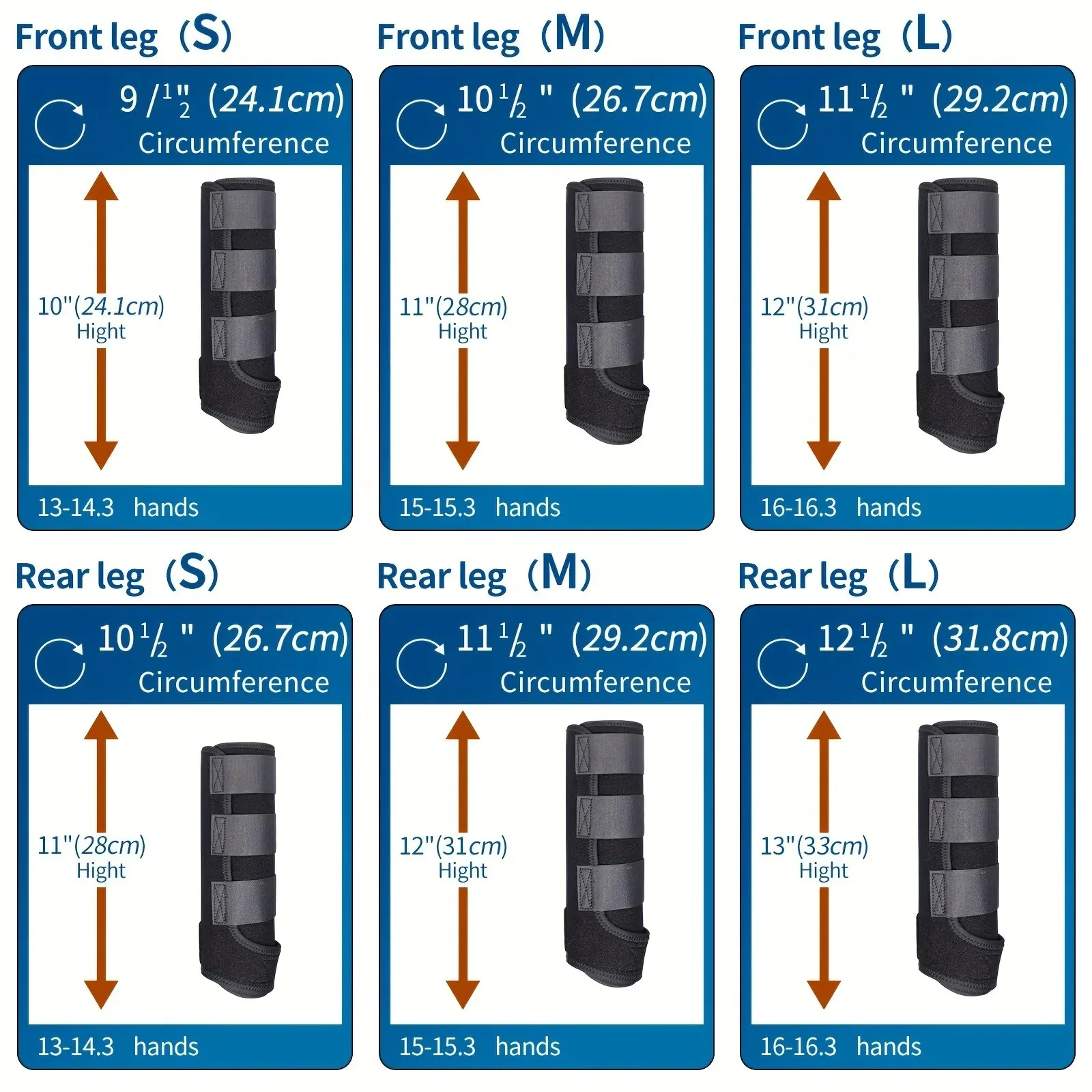 2PCS Horse Legging Boots Anti-Collision Diving Material Soft Shock Absorption Equestrian Horse Racing Equipment