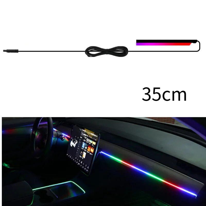 Umgebungsbeleuchtung Zubehör Auto Umgebungslichter LED Oberlicht Symphony RGB Innenraum Acrylstreifen Dekoration USB APP Steuerung