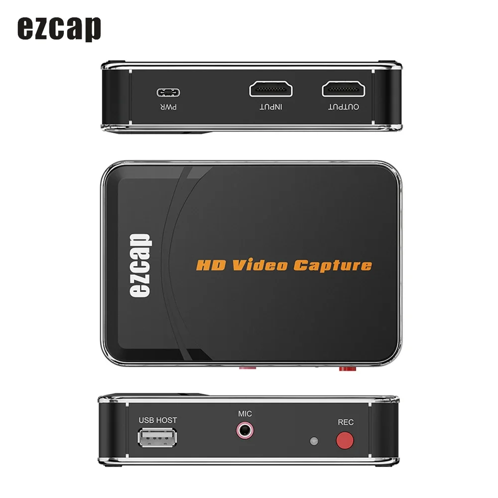 Ezcap 280 HDMI видеозахватная коробка 1080P HD запись игровая аудио-видео карта HDMI для прямой трансляции ПК камера игровая консоль