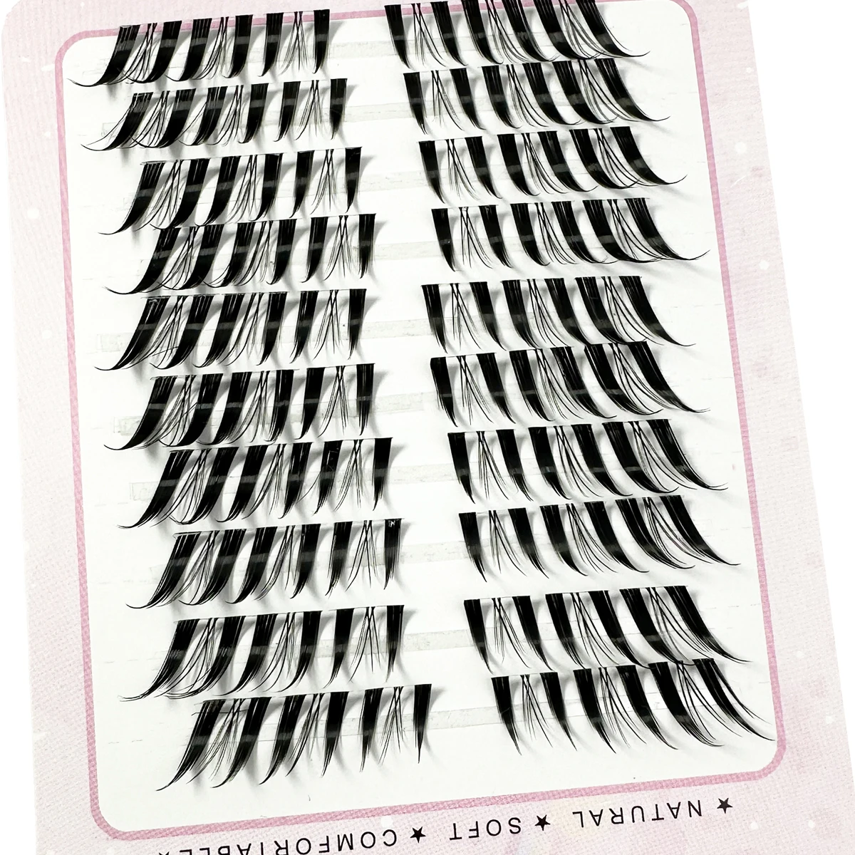 10 Rows Segmented Lashes Fox Fairy C Curl 60Pcs Individual Anime Lash Clusters For Party DIY False Eyelashes Extension