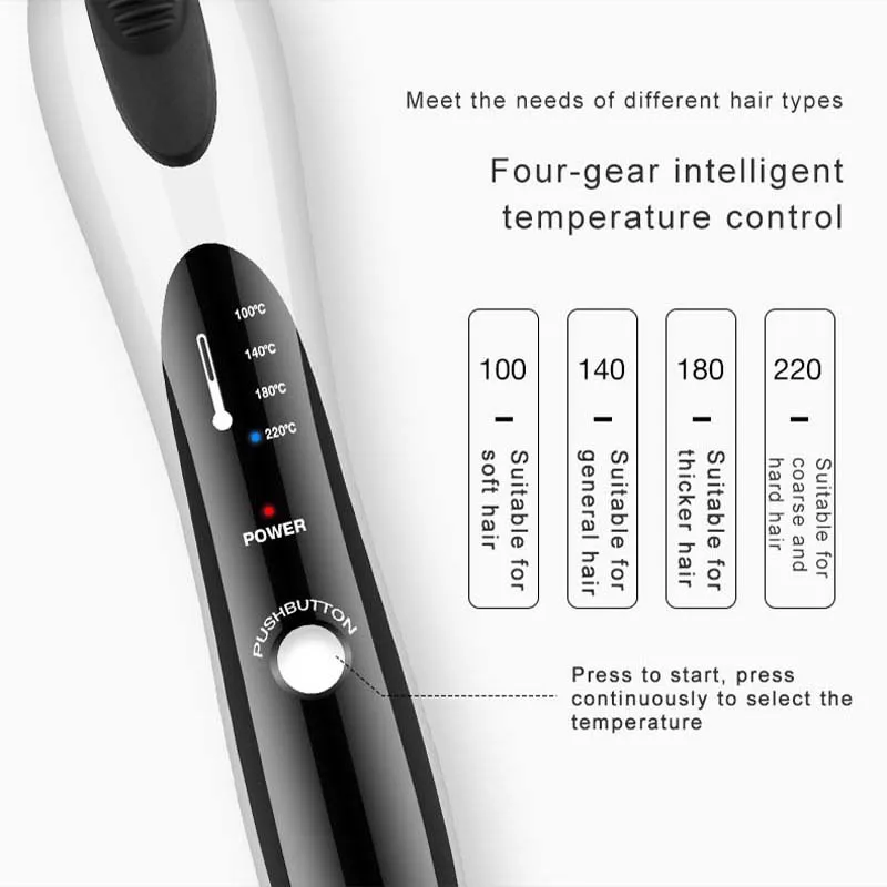Professional Big Wavy Hair Curler Quick Heating Up Electric Nano Ceramic Curler 25Mm Curler Professional Curler Styling Tool