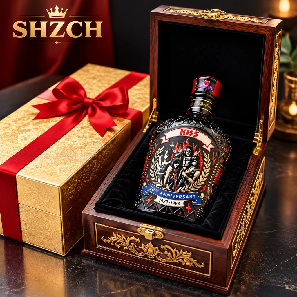 Vintage Collectible Liquor Bottles - 잉-키스 밴드 위스키 디캔터, 빈티지 록