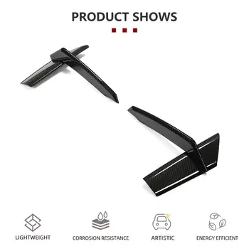 適用於Audi RS6 RS7 Sportback 四門掀背車(2020-2021 年)的 2 件套汽車前擾流板,前保險桿通風口裝飾件,車身套件,乾碳纖維材質 8 最佳銷售 奧迪RS6車身套件 - №8