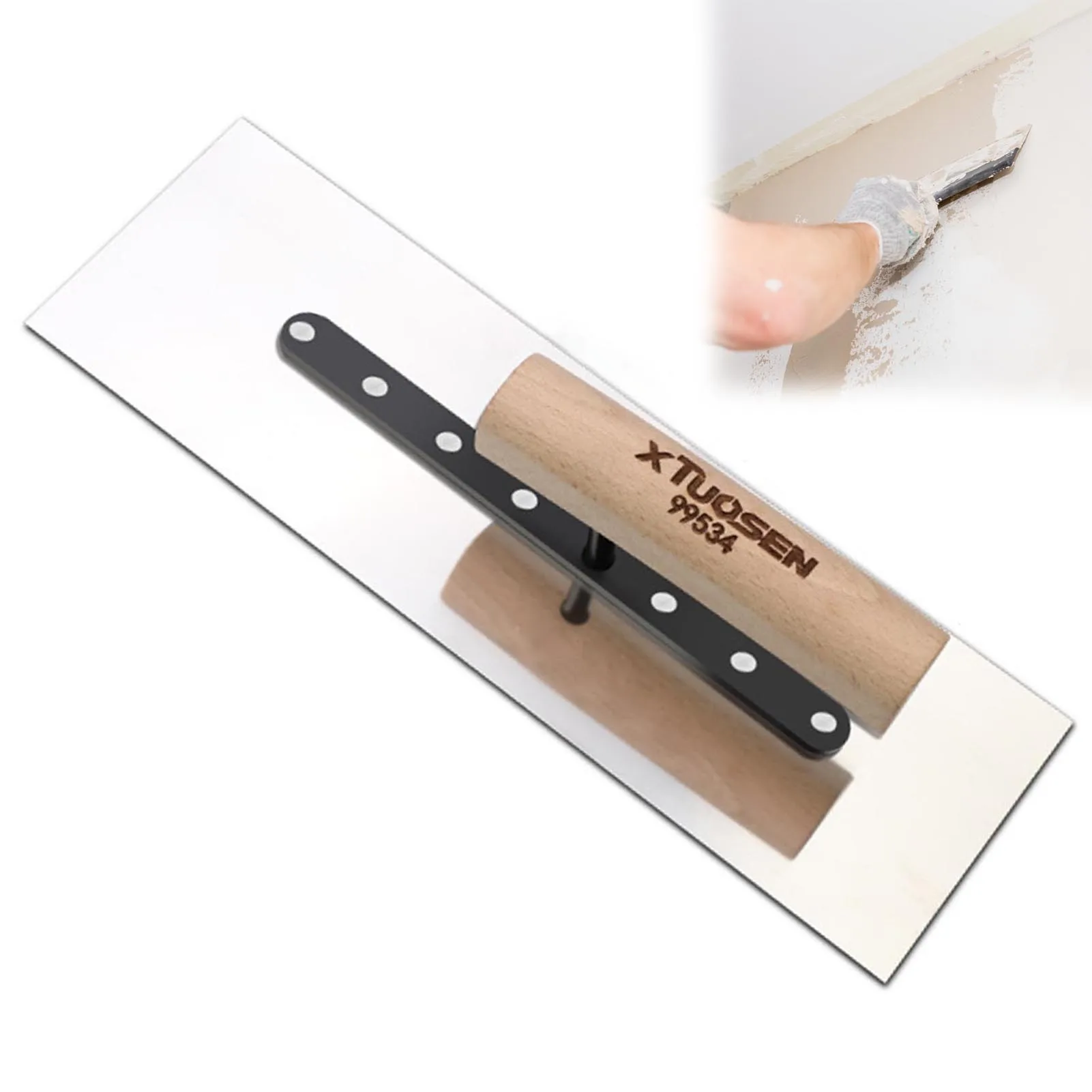 1 pçs de aço inoxidável profissional alvenaria espátula raspador de cimento placa lama construção reboco ferramenta com alça