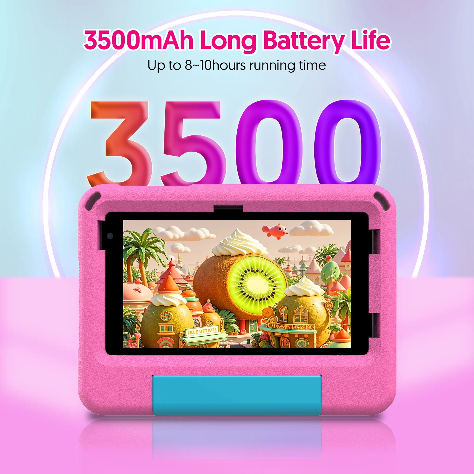 Tablet Android 14 da 7 pollici, 8 GB (espansione memoria 3 g+5 g) RAM+64 GB ROM, doppia fotocamera, WiFi, Bluetooth, batteria da 3500 mAh