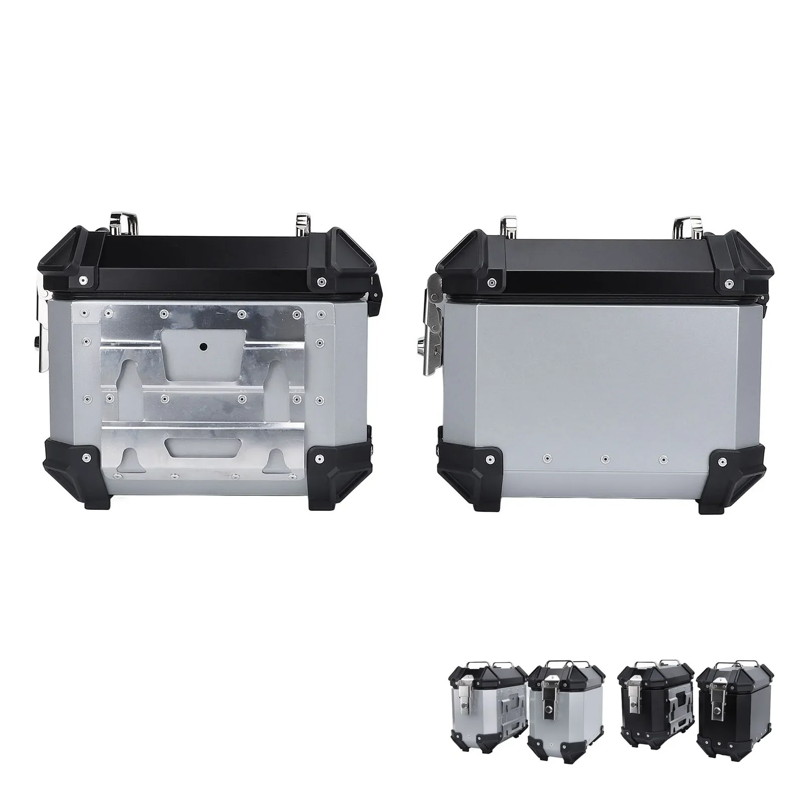 Caso lateral da motocicleta caixa de armazenamento lateral da motocicleta à prova de poeira 18l capacidade removível resistente com bloqueio de segurança para viagens