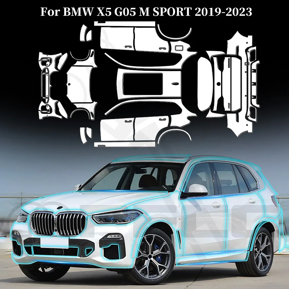 

For BMW X5 G05 M SPORT 2019-2023 Anti-Scratch TPU Paint Protection Film Pre-cut PPF Car Body Clear Bra Resistant Invisible Cover