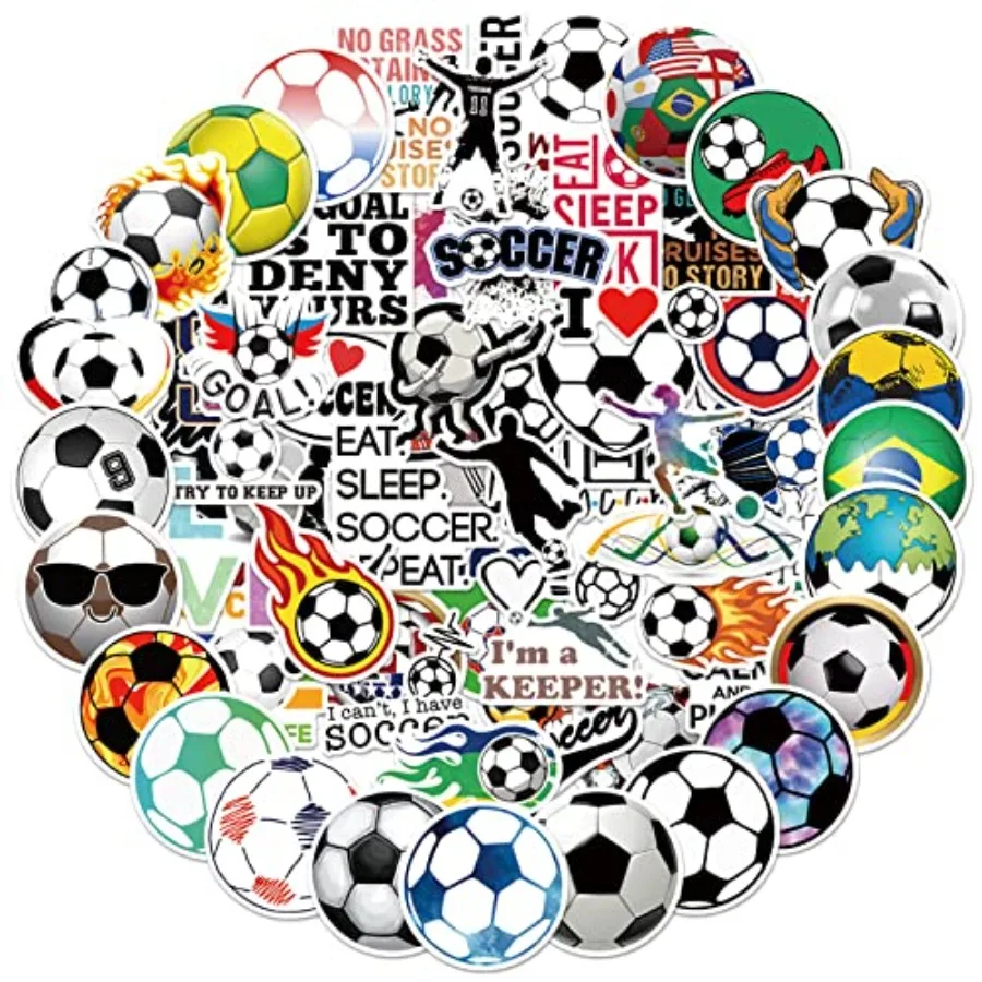 

PCS Soccer Stickers for Boys Girls Teens Vinyl Waterproof Soccer Stickers for Water Bottles Laptops Goodie Bag Stuffers 2026 So
