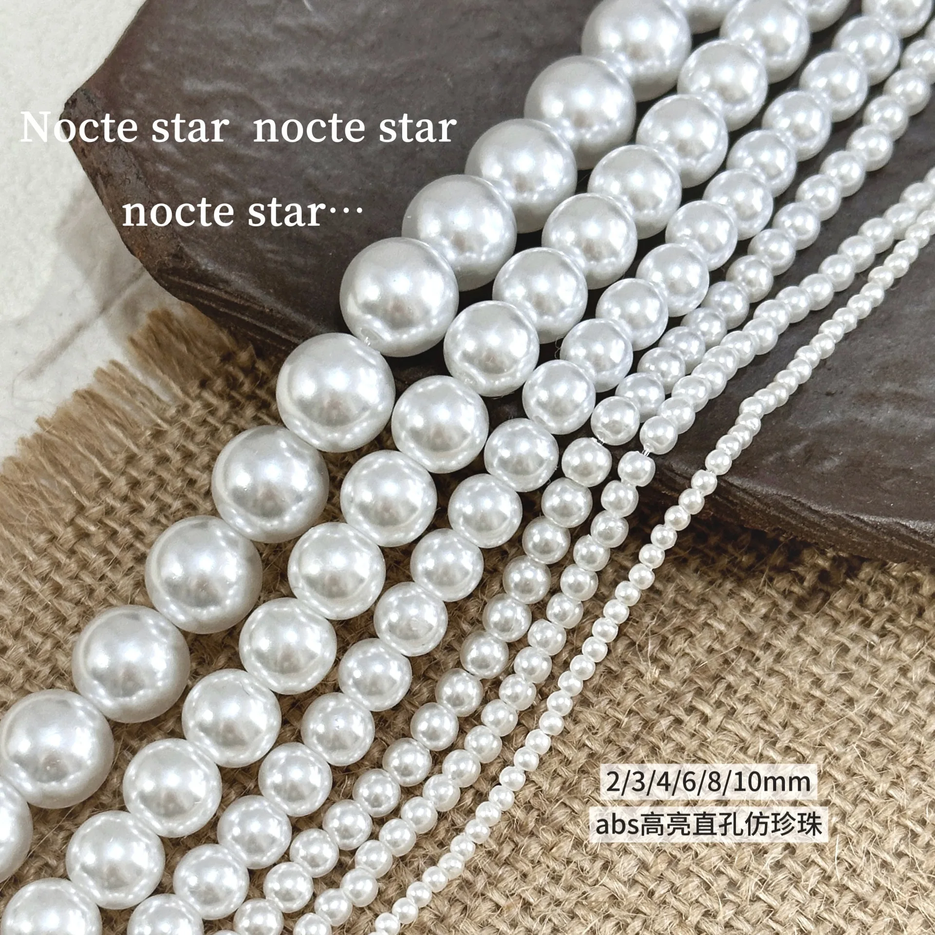 100pcs/Lot White Pearl-Like Resin Beads Sizes 3/4/6/8/10mm Round Loose Spacer Beads For Jewelry Making Diy Necklaces Bracelets
