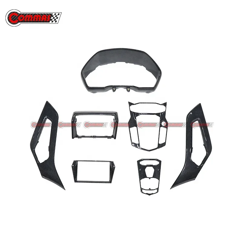 Auto Modifikation steile Trockene Kohle faser Bedienfeld Konsolen abdeckung Klimaanlage Für Lambo Aventador LP700