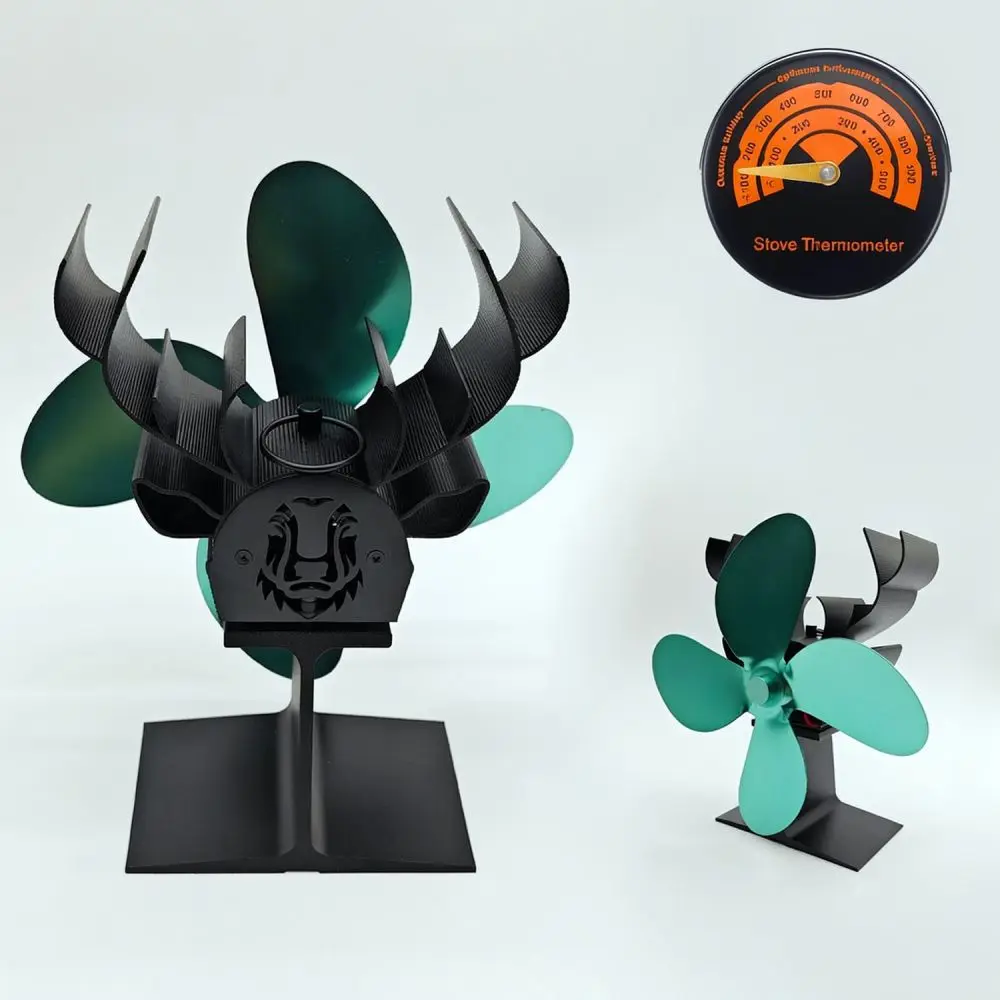 Modern Elk Fireplace Fan Thermal Powered No Electricity Needed Stove Blower With Magnetic For Winter Home Warmth