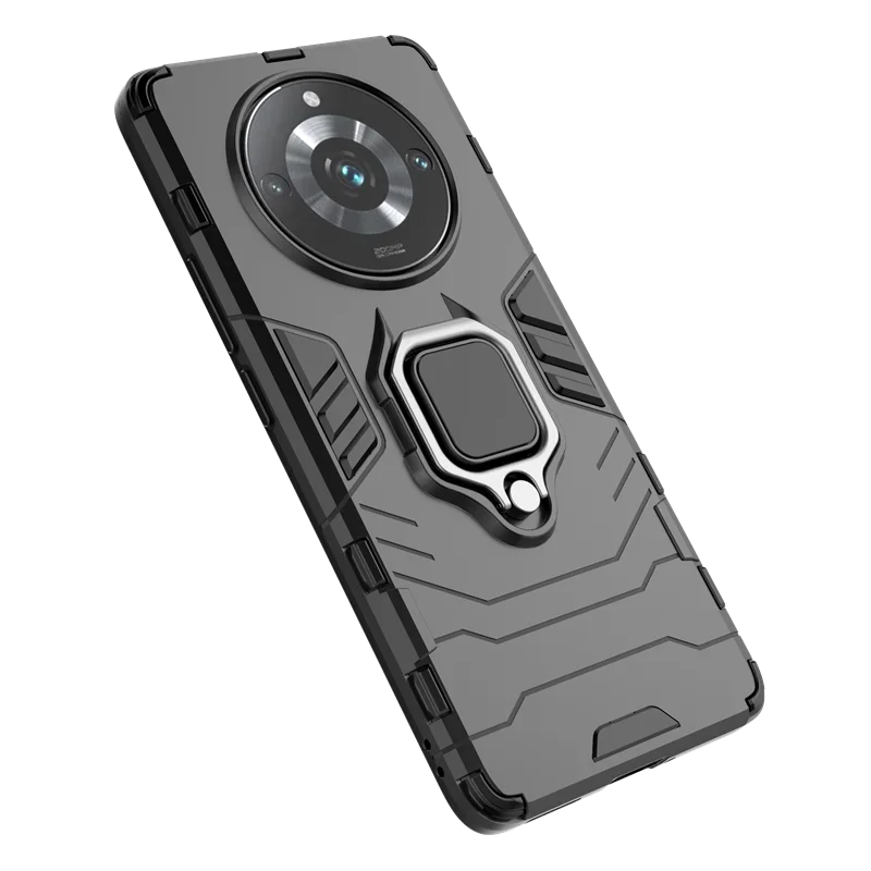 Für Realme 11 Pro Plus Fall Rüstung Ring Magnetische Auto Halter Ständer Telefon Fall Für OPPO Realme 11 Pro 11 pro + Plus Zurück Abdeckung
