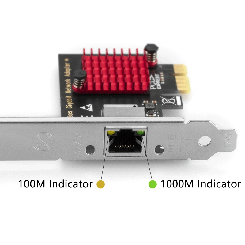 1Gb PCIE Network Card PCI Experss X1 to Single Port RJ45 Network Cards Adapter 10/100/1000Mbps RTL8111H Chip LAN NIC for Desktop