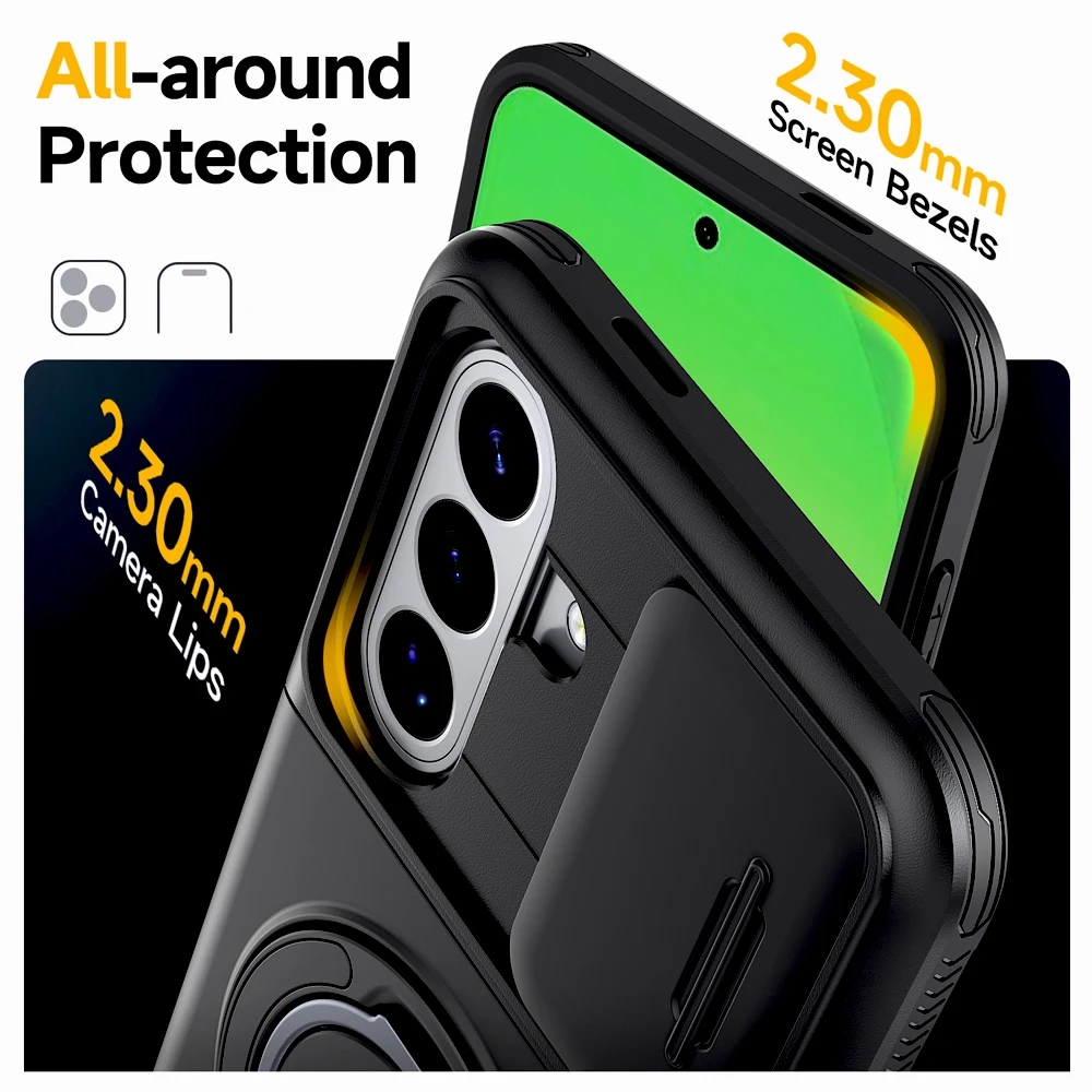 Armor Magnetic Case For Samsung Galaxy S26 S25 S24 FE Plus Phone Wallet Card Slot Ring Stand Holder Lens Protective Cover Funda view 4