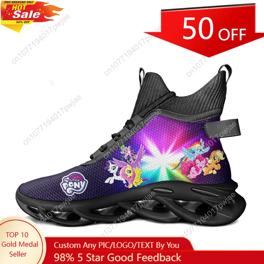 

My Little Pony Rainbow Equestria High-Top Running & Athletic Shoes — Lightweight Casual Footwear (Unisex) Sneakers