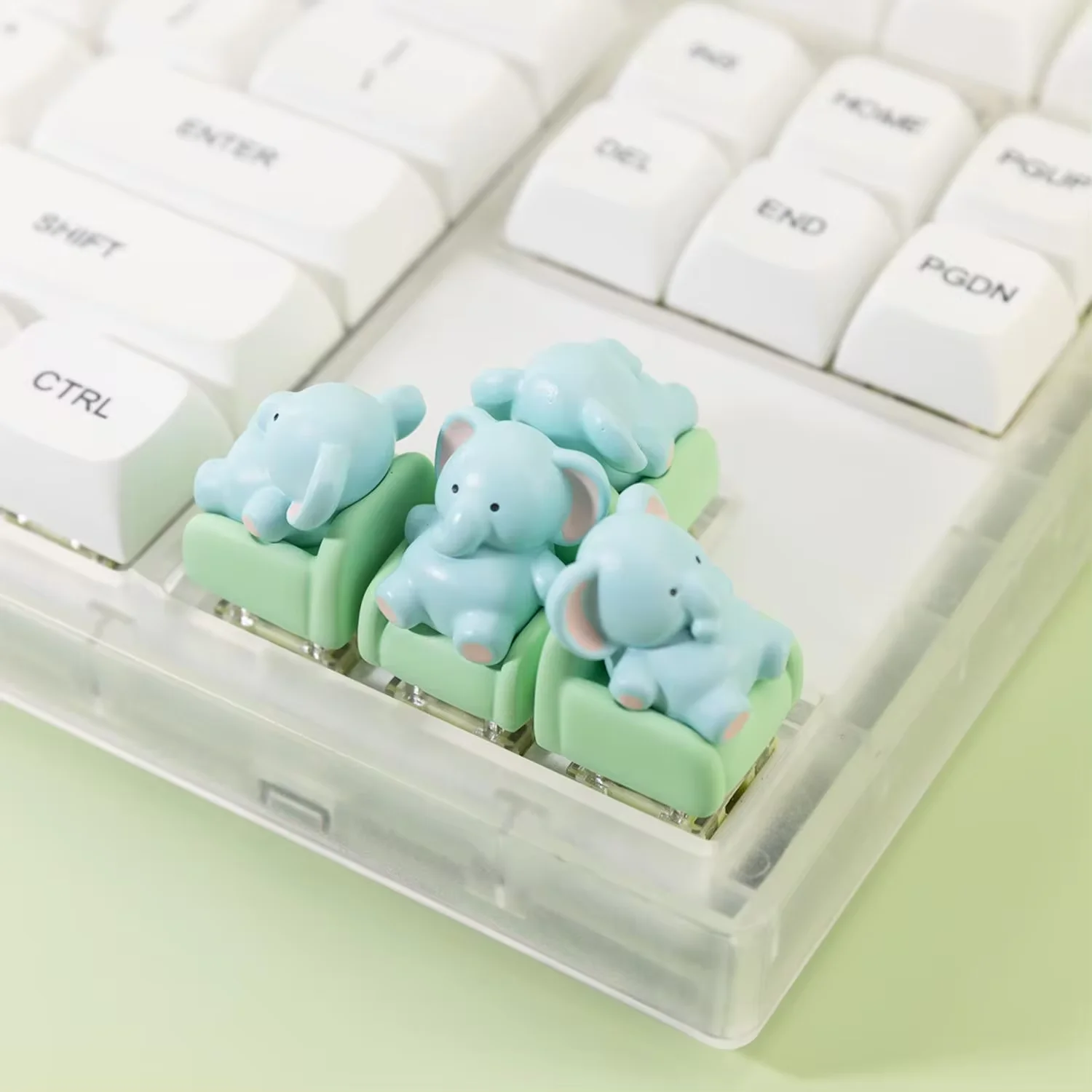 3d Cartoon Keycaps Elephant Resin Diy Custom Keycaps Personalized Cute Key Caps For Cherry Mx Switches Mechanical Keyboard