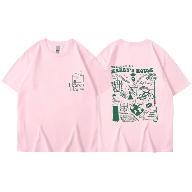 Harrys House Love on Tour Tshirt Shirts Lovely Cartoon Print T-shirt Retro Men's Clothes Summer T Shirt