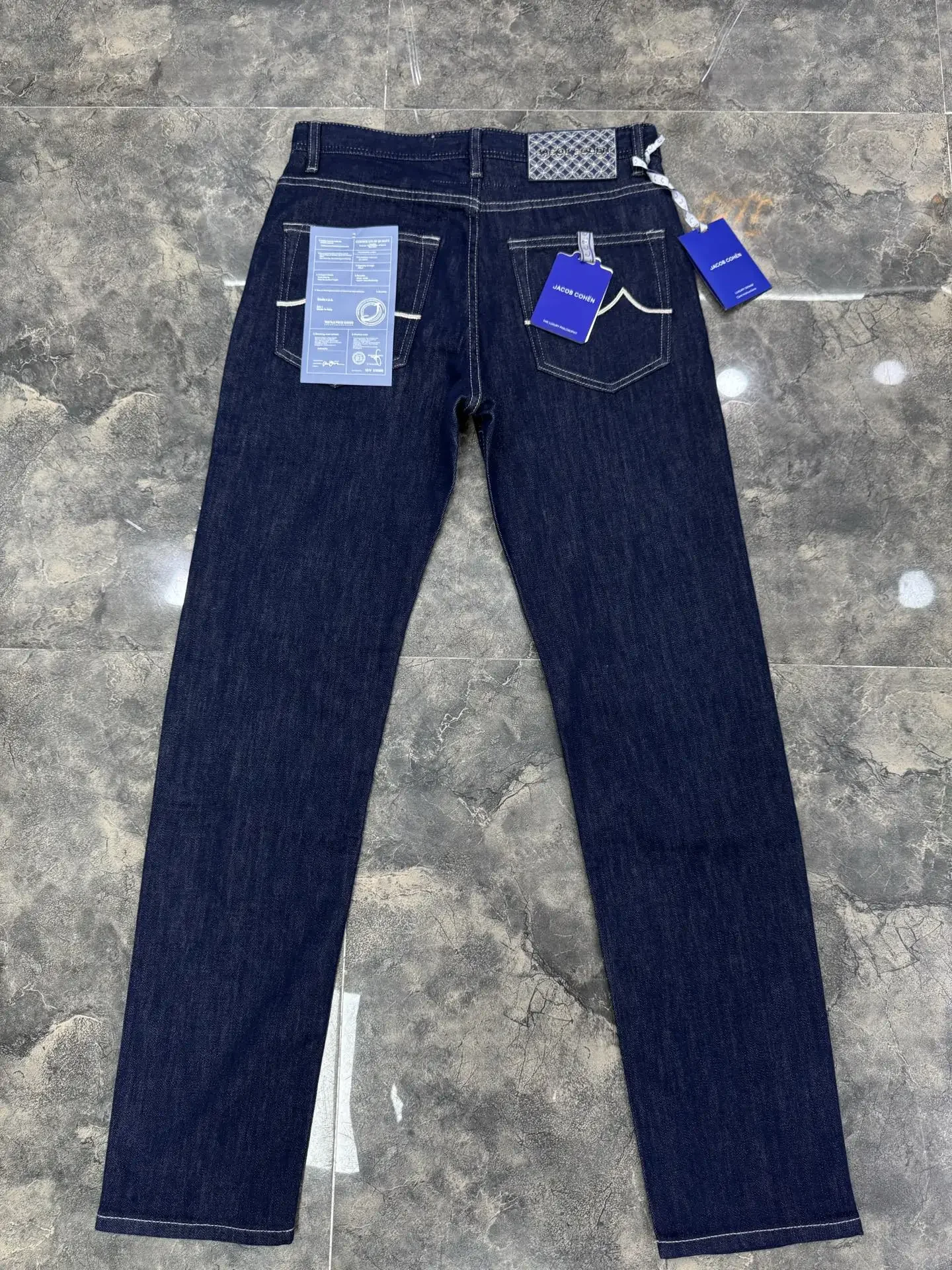 OECHSLI Jeans Thin Cotton Men 2026 Spring Summer new outdoors zipper embroidery comfortable straight Big size 29-40 long Pants
