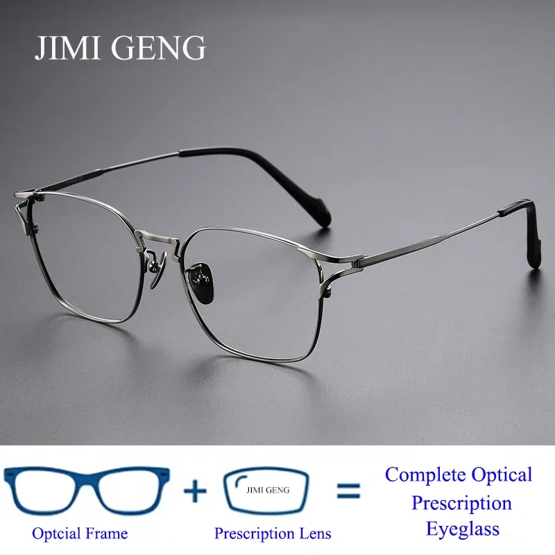 Men's Titanium Multifocal Eyeglasses Customized Near And Far Vision Prescription Glasses Brand Designer Hollow Frame Women New