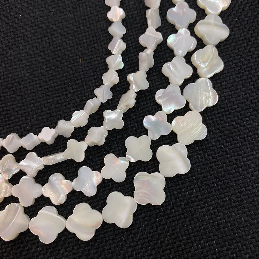 Natural Shell Beads Leaf Shape Creative Elegant Ladies DIY Fashion Jewelry Necklace Bracelet Earrings Jewelry Accessories 6-12mm