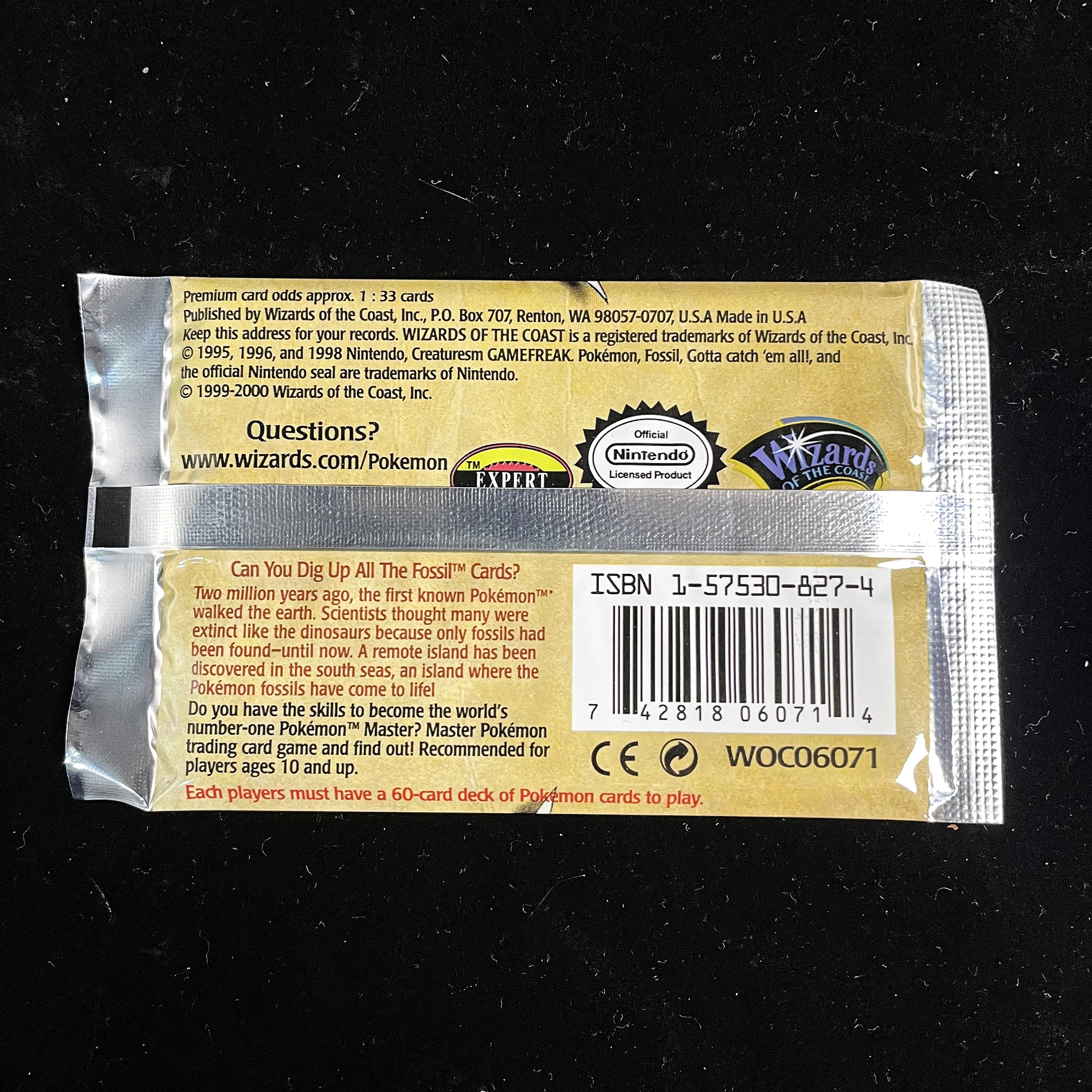 กล่องบูสเตอร์การ์ดเกม PTCG PKM FOSSIL รุ่นคลาสสิก ฉบับที่ 1 แพ็ค Zapdos/Aerodactyl/Lapras กล่องปิดผนึกอย่างแน่นหนา การ์ดเกม TCG แบบ Proxy