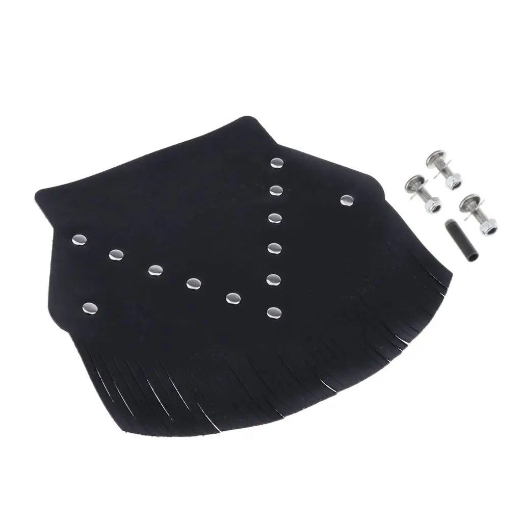 

Motorcycle Motorbike Rear Mud Flap Mudguard Fits for Harley Black PU Leather