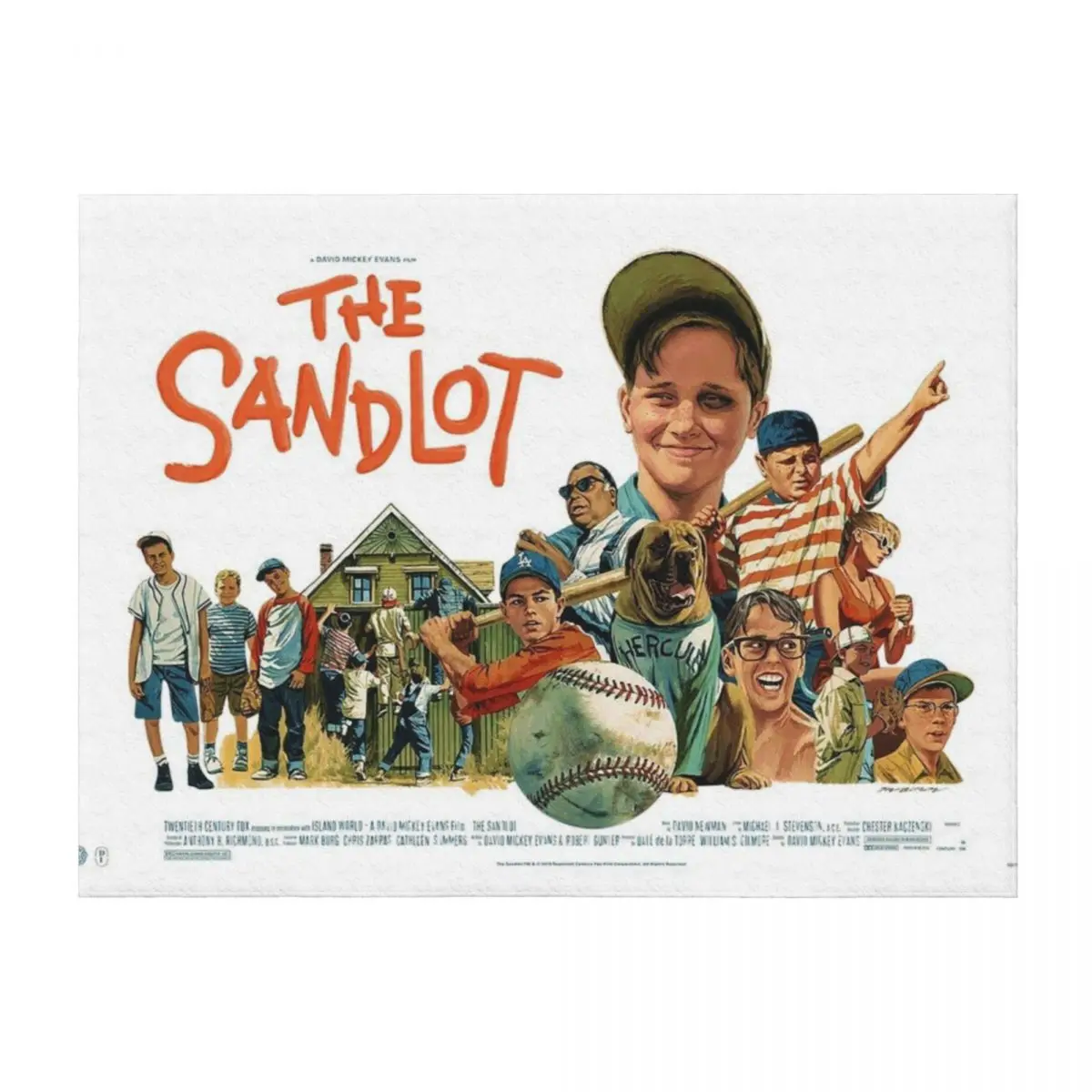 

The Sandlot Movie Poster Throw Blanket Plaid Luxury Decorative Beds Blankets