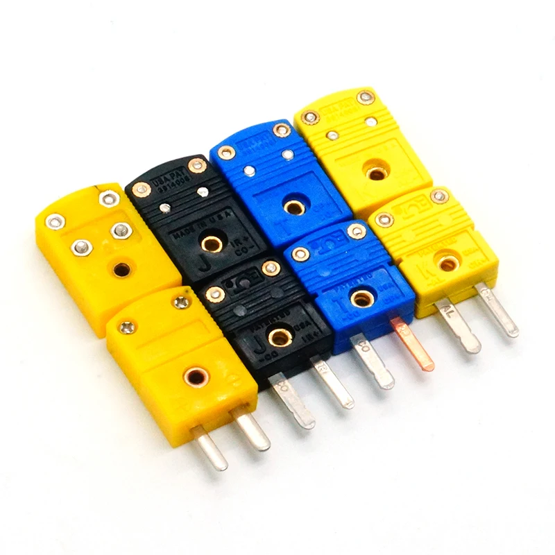 Male/Female Mini Connectors Plug Thermocouple Temperature Male K T J Type Sensors Miniature Socket & Panel Mount