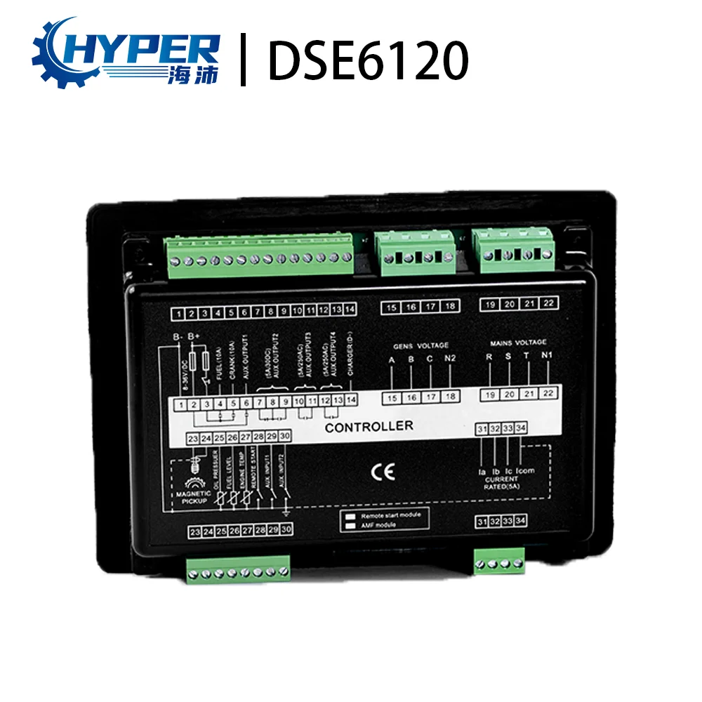 DSE6120 6120MKIII Replacement Deep Sea AMF Auto start Generator Controller Panel Spare Parts LCD Display, Voltage, Current