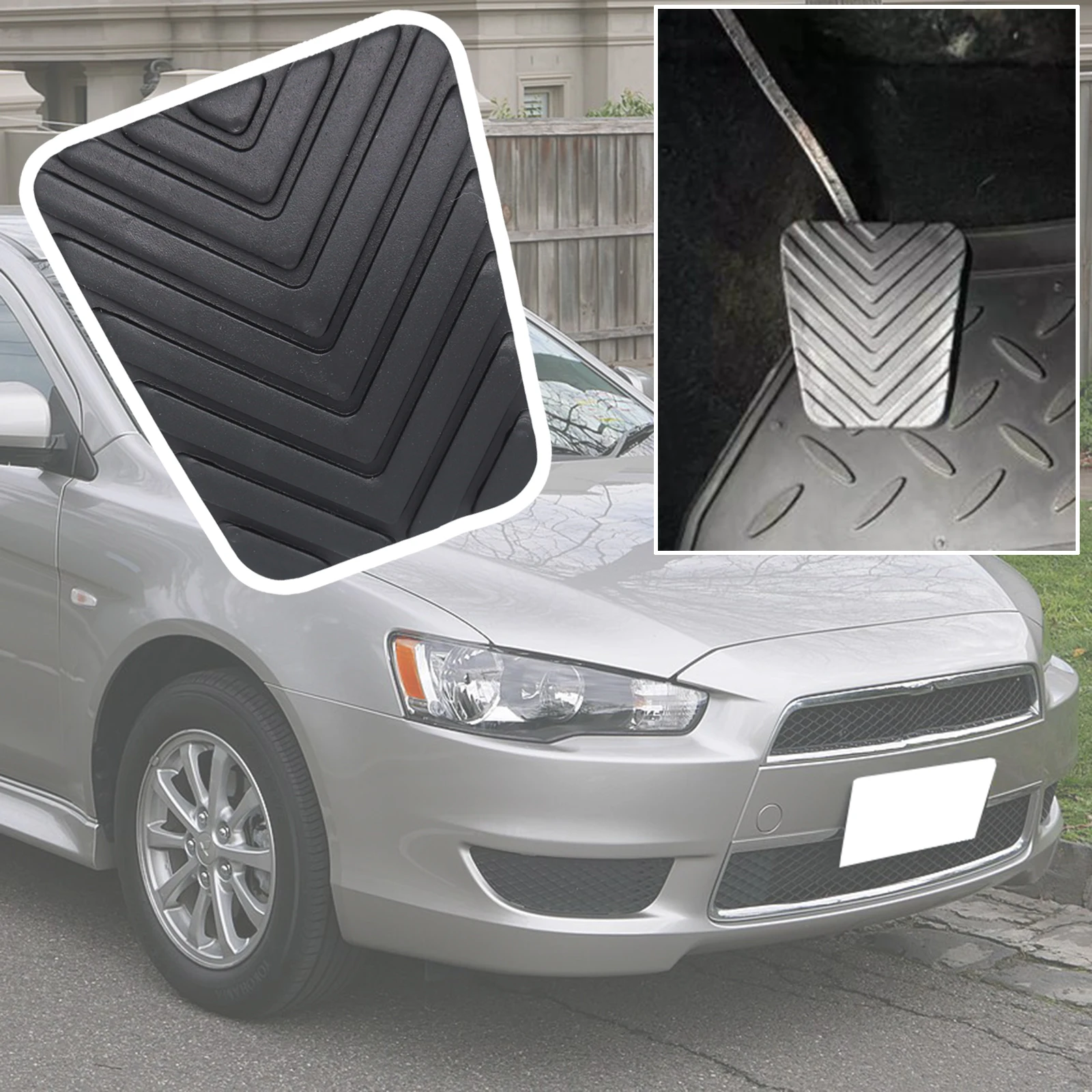 Brake Clutch Foot Pedal Pad Cover Replacement For Mitsubishi Lancer Galant Fortis Proton Inspira 2016 2015 2014 2013 2012 - 2006