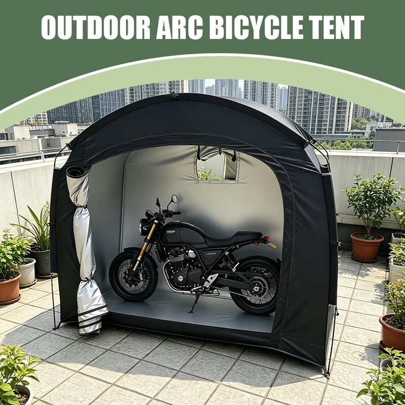 1-2 Bikes Portable Bicycle Shelter, Bike Storage Tent, Foldable Outdoor Shed for Backyard