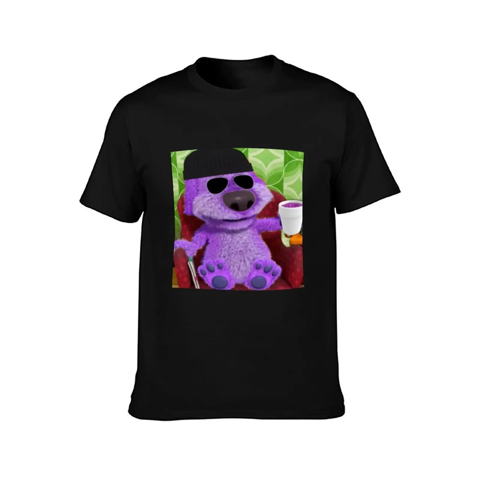Purple Talking Ben drinks lean update T-Shirt Simple Graphic Design T-Shirt