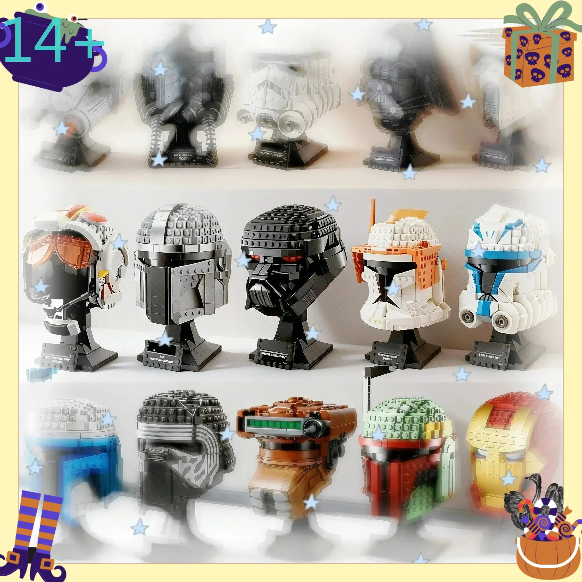 MOC Creative store 2026 NEW  3D  The Mandalorian Darth Vader Luke Skywalker TIE Fighter Building Blocks Bricks Christmas Gifts
