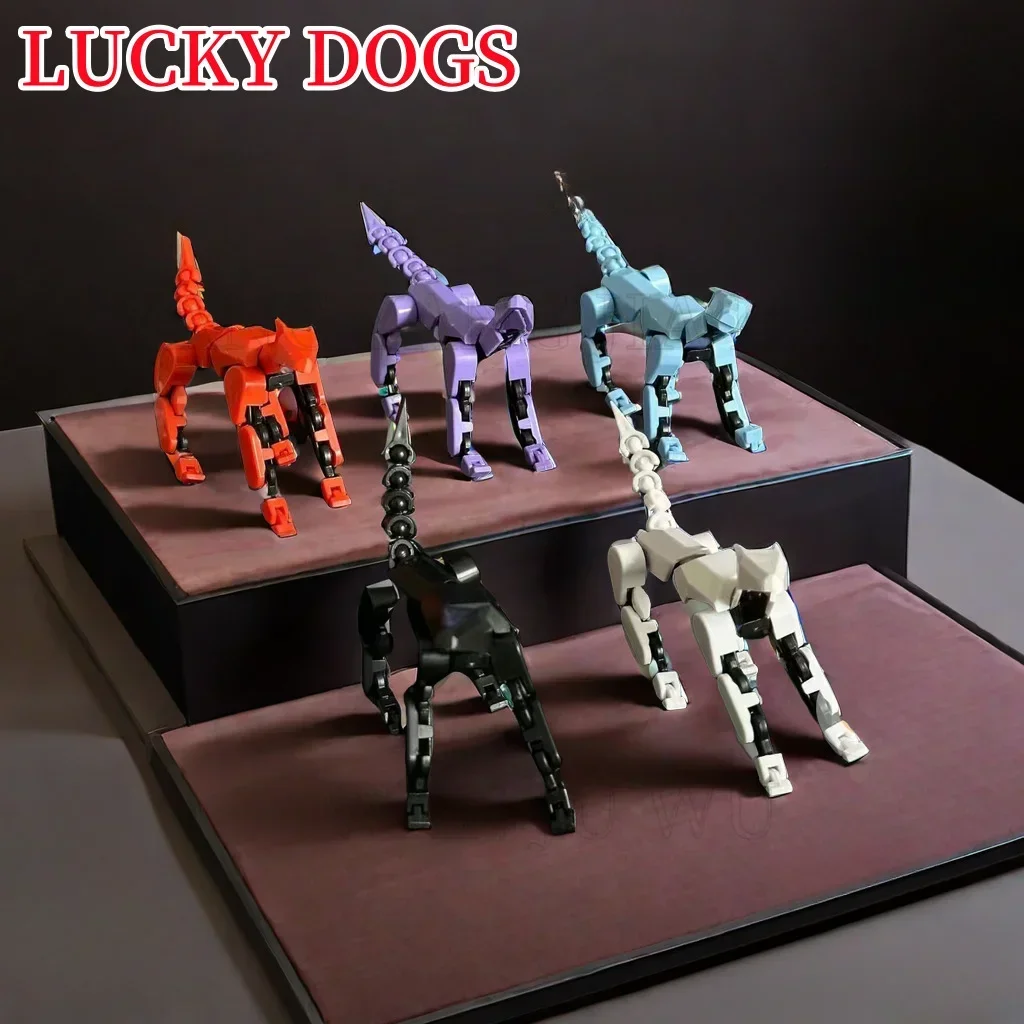 

3D Printing Multi-Jointed Shapeshift Lucky Dog Robot Doll 13 Joints Movable Toy DIY Puzzle Assembling Toy Styling Ornaments Gift