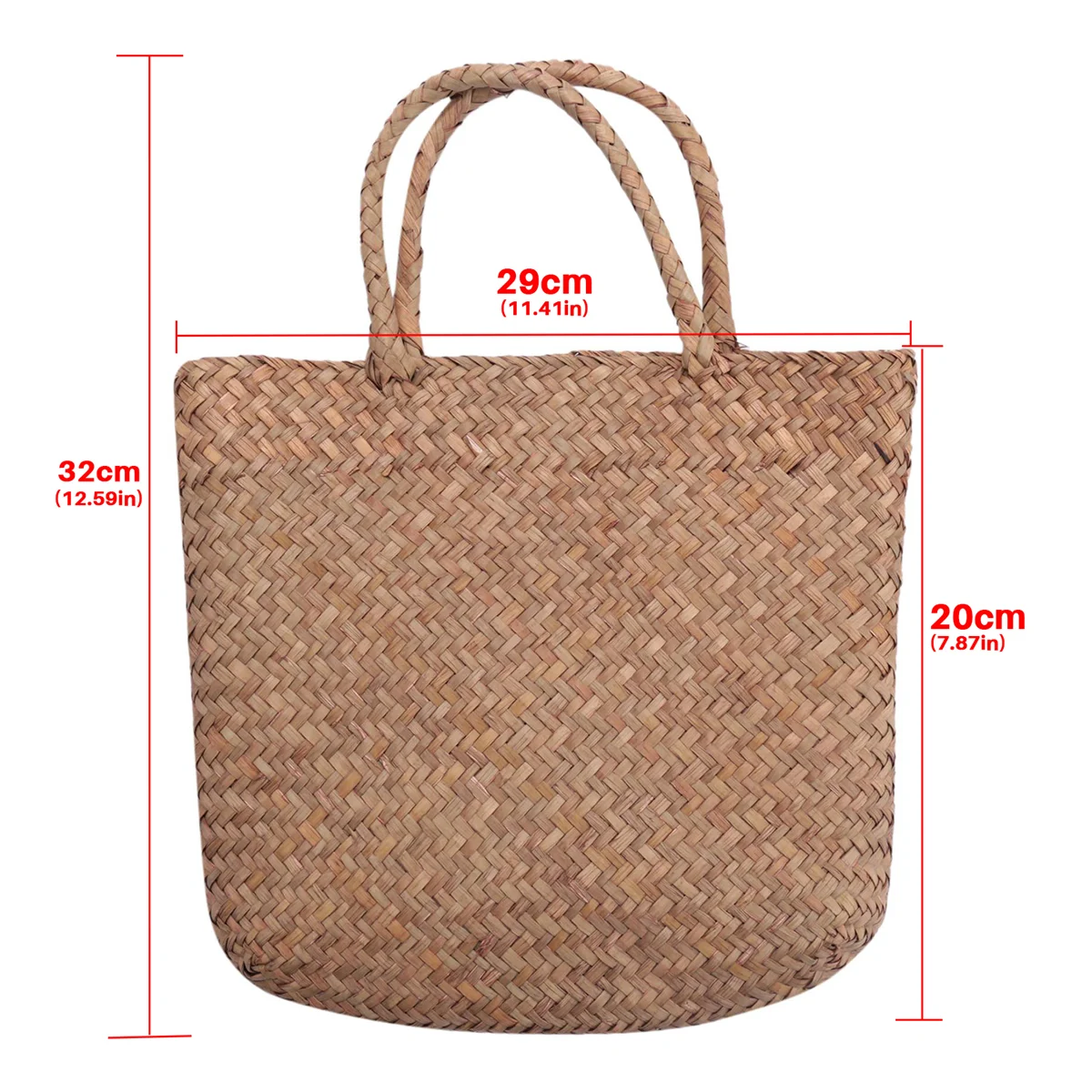 Casual Straw Bag Natural Wicker Tote Bags Women Braided Handbag For Garden Handmade Mini Woven Rattan BagsJAS