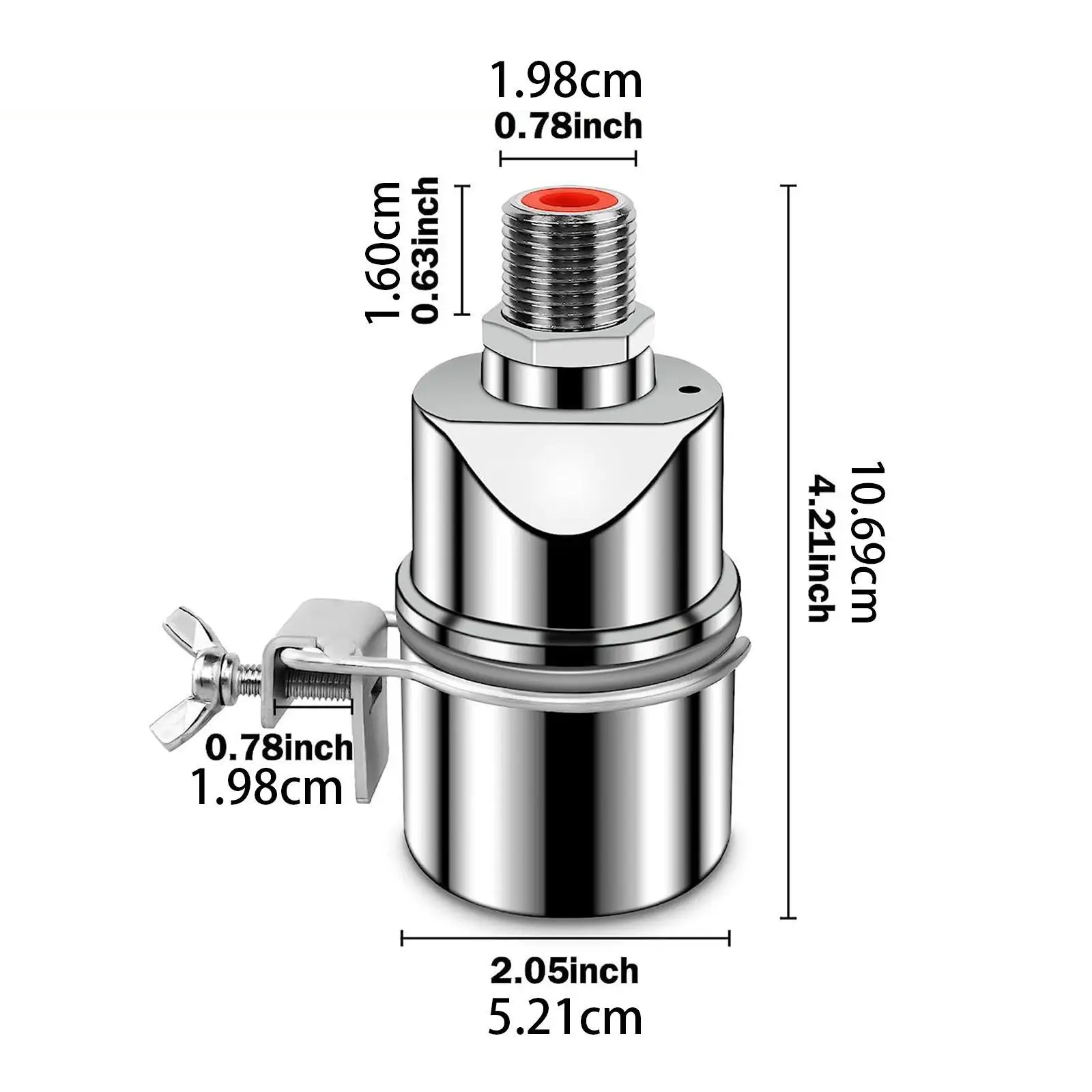 Katup apung Mini mudah dipasang, dengan klip pengisian otomatis katup Floating air otomatis untuk menara air akuakultur