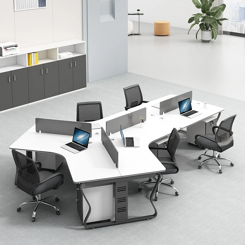 

simple modern office table special-shaped comfortable creative staff table booth Sedentary mesa para escritório furniture