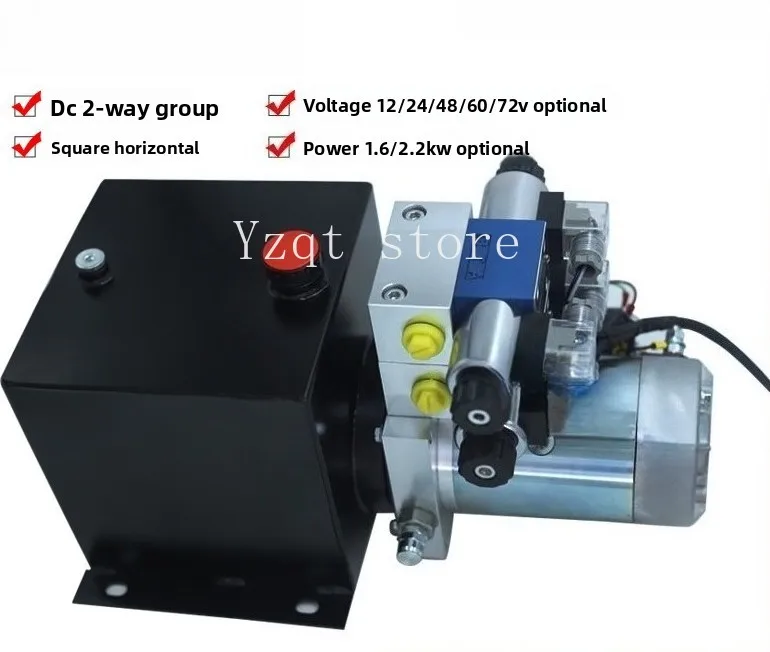 12/24V Portable Hydraulic Power Unit Assembly Bidirectional Snow Removal Shovel Lifting Snow Sweeper Pump Station