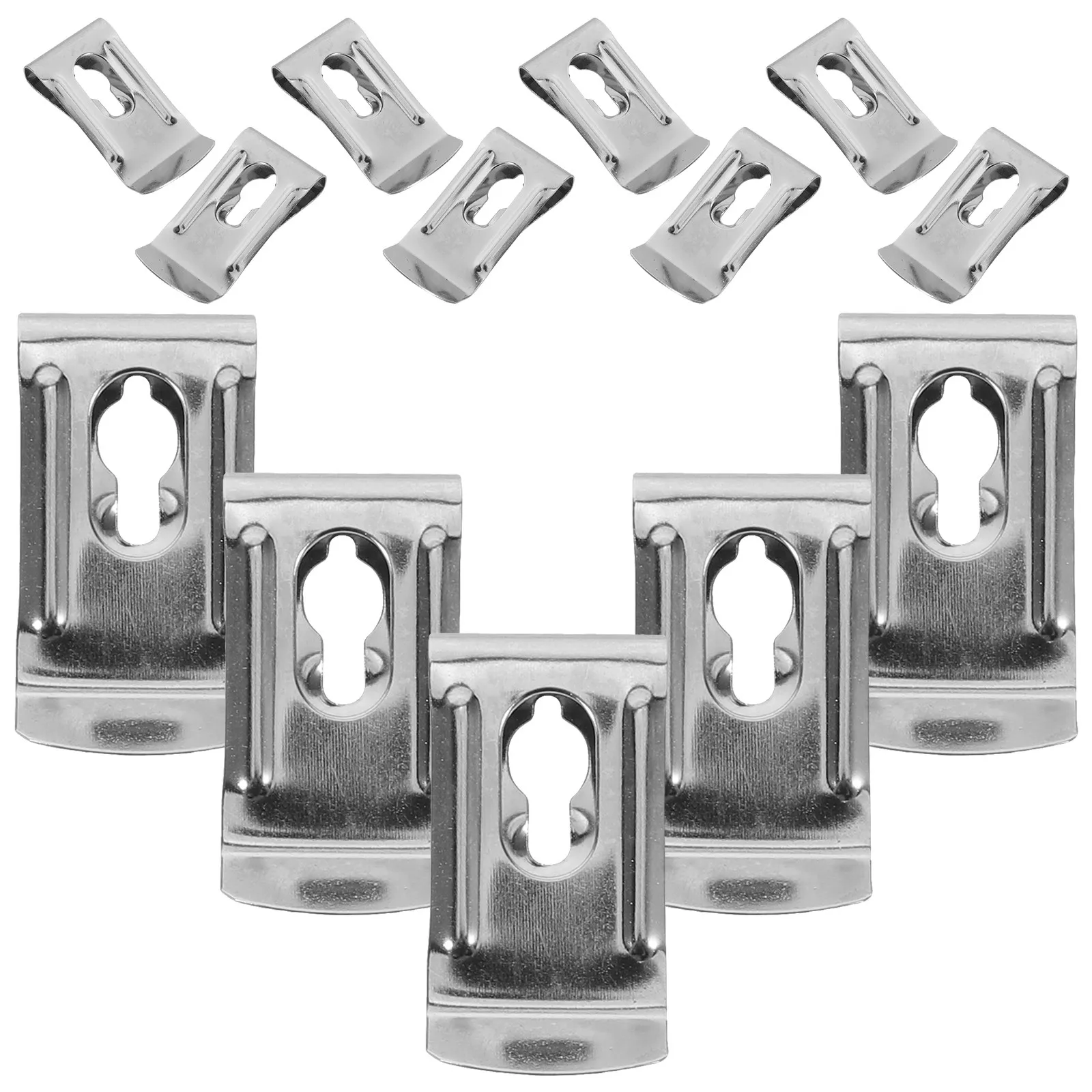20Pcs Tape Measure Back Clips Nickel-Plated Steel Universal Replacement Metal Belt Holder Measuring Tool Workshop Accessory