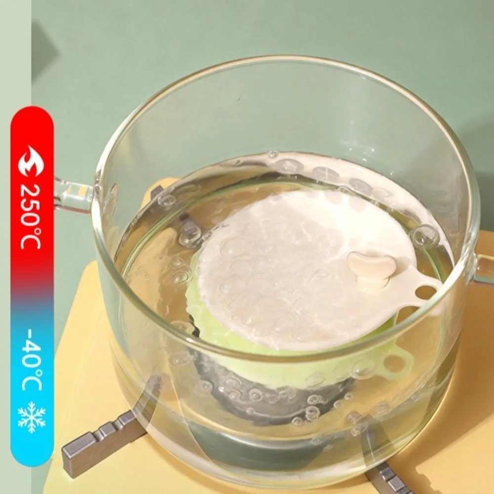 2PCS Silicone Dustproof Cup Lid Heat-Resistant Round Drinking Glass Cover Flexible Decorative Mug Sealed Cap For Ceramic Cup
