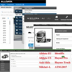 자동차 데이터 수리 온라인 계정 소프트웨어, Autoda2025 풀 버전, AllDATA EU US Haynes Pro 워크샵, Mitchel Identifix