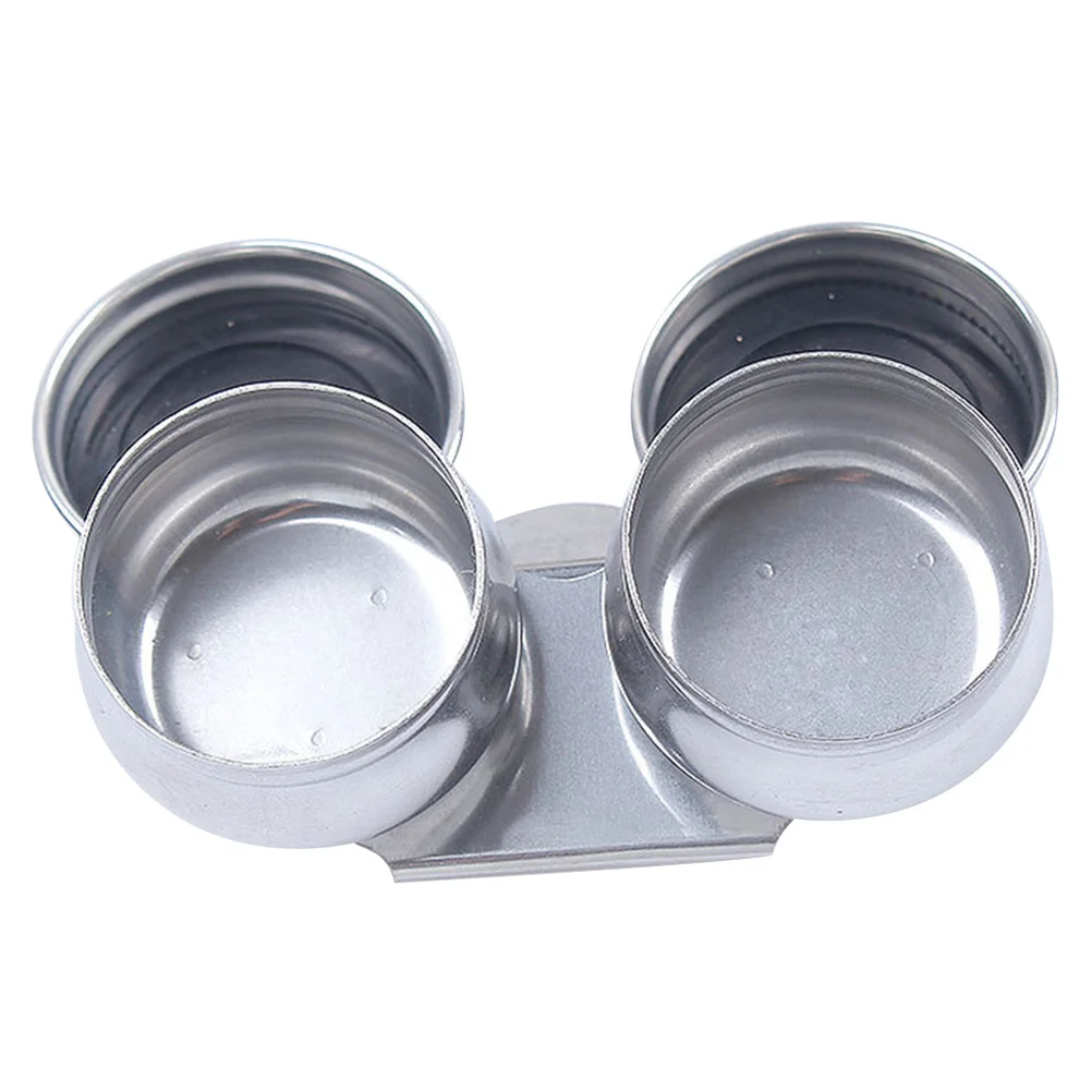 

Stainless Steel Double Oil Painting Palette Cup with Lid Dual for Oil Acrylic Watercolor Painting Tools Rinse Wash