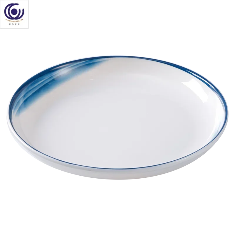 Melamine Tableware Set for Home, Flat Plate, Dinner Plates, Dinner Sets, Special Counter, 1 Solid Color, 8 Inches