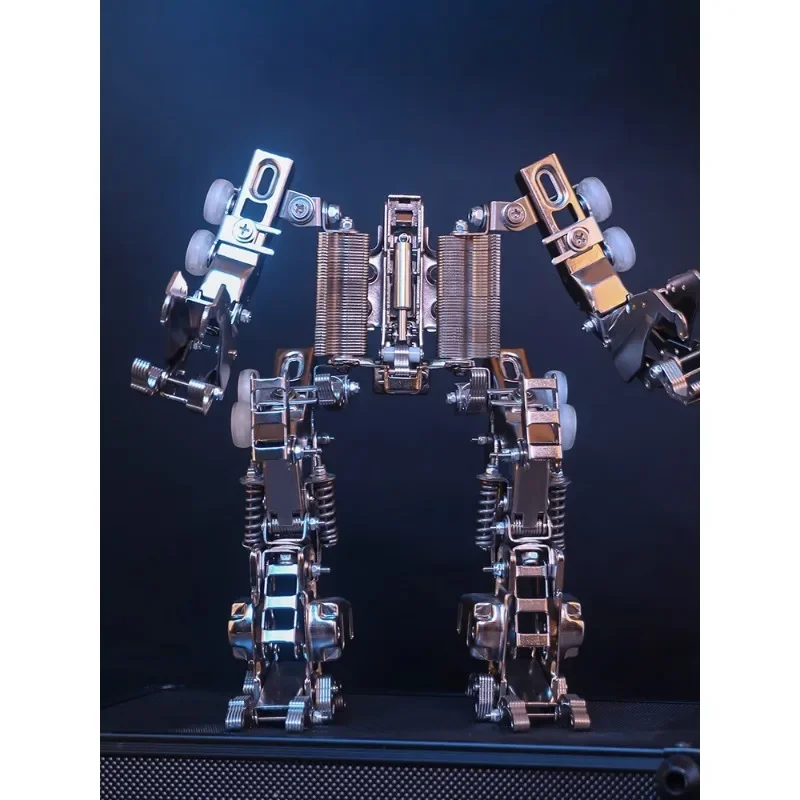 

Creative cell phone holder forklift metal assembled Guochuang mecha model desktop ornaments holiday gifts for men