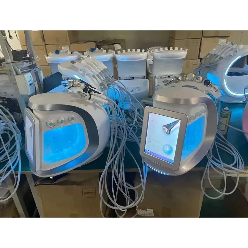 2023 New Water Dermabrasion Oxygen Ice Blue Smart Jet Aqua Peel Small Bubble Skin Cleansing Device Facial Machine