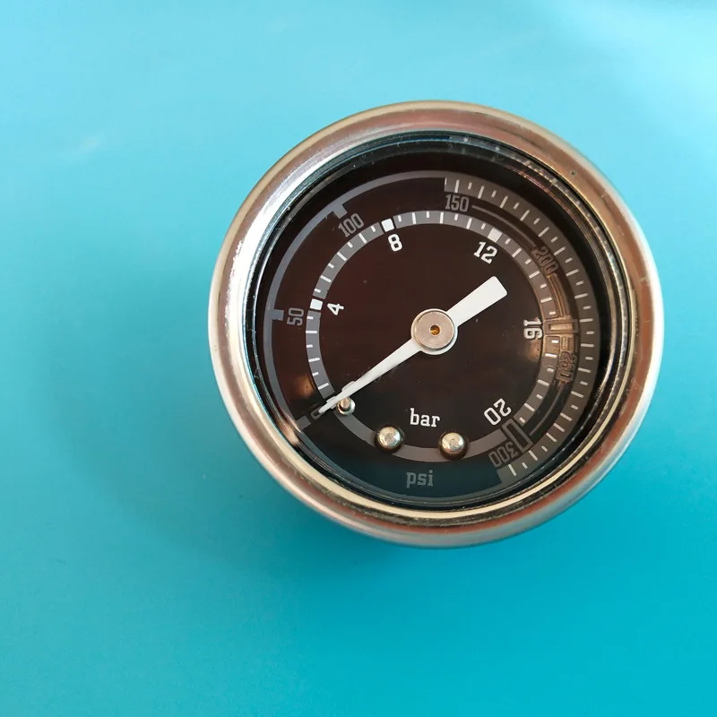 Indicador de presión  vapor  alta temperatura, soporte carcasa de hierro  ranura Circular  0-20Bar, máquina  café